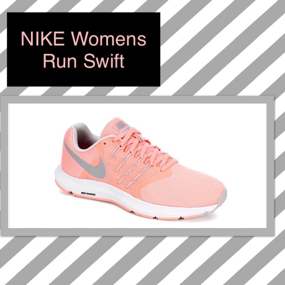 NIKE Womens Run Swift Coral & Grey Running - Picture 2 of 5